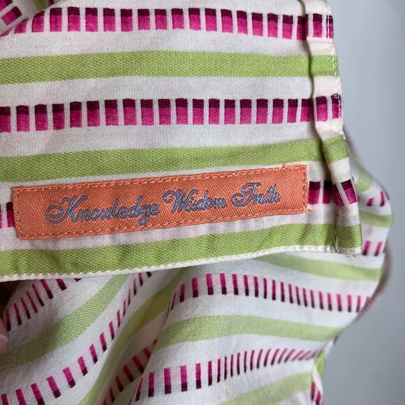 RARE ROBERT GRAHAM striped button down shirt paisley cuffs preppy coastal 2644 - Picture 9 of 16